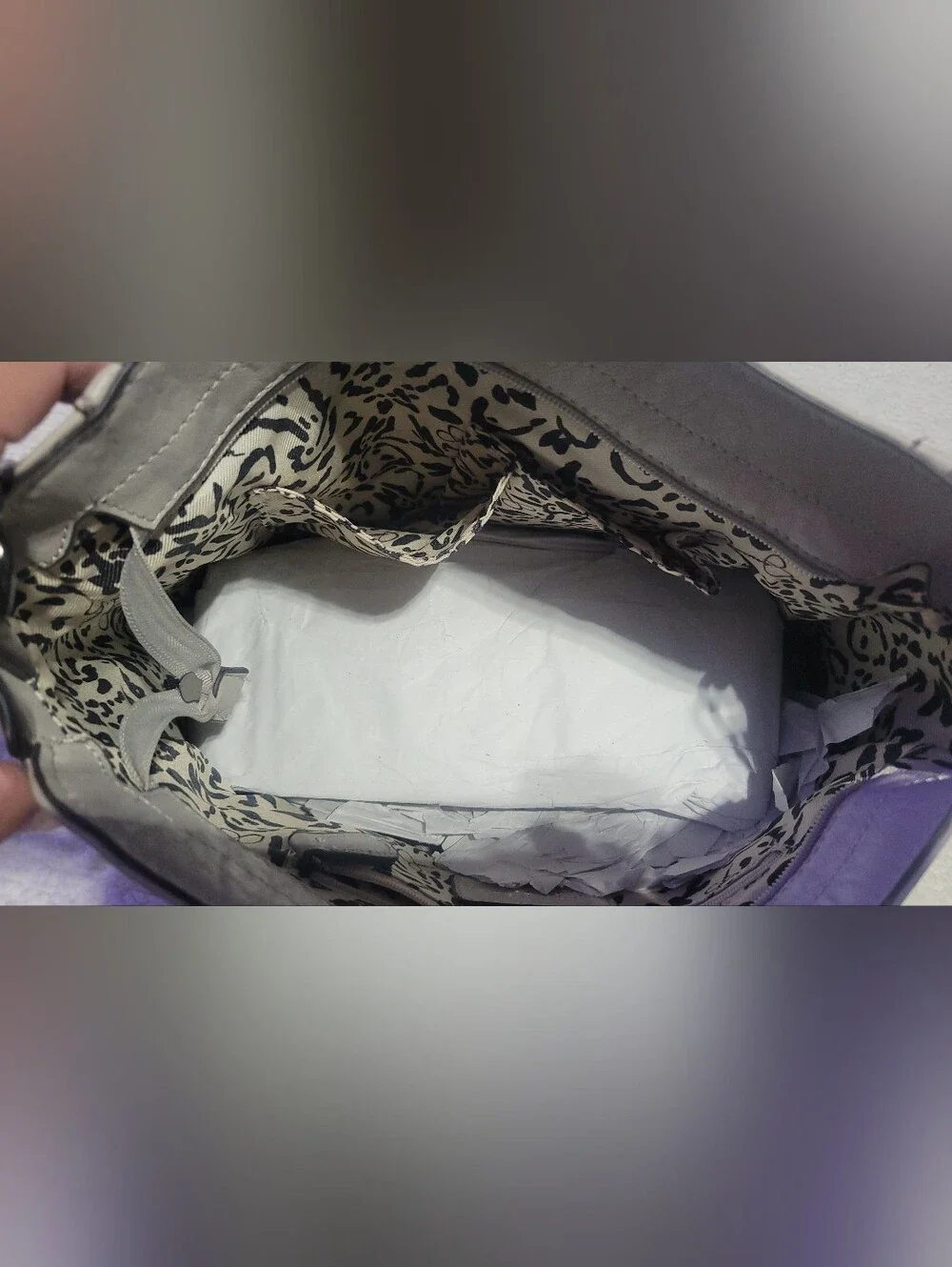 Jessica Simpson Cream Leather Shoulder Bag